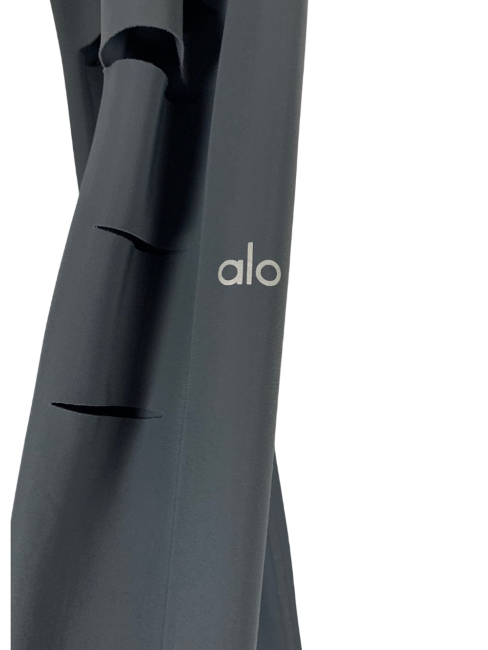 ALO Yoga Warrior Ripped High-Waist Gray Leggings Women XS Activewear Athleisure